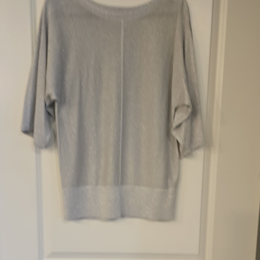 Talbots Silver Sparkly Blouse